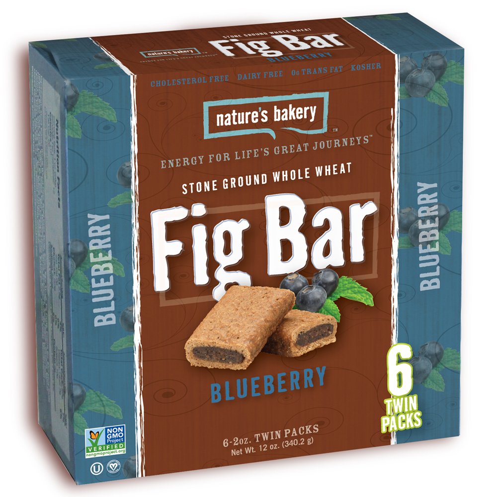 Nature'S Bakery Whole Wheat Fig Bar, Blueberry, 6 Count (Pack Of 12)