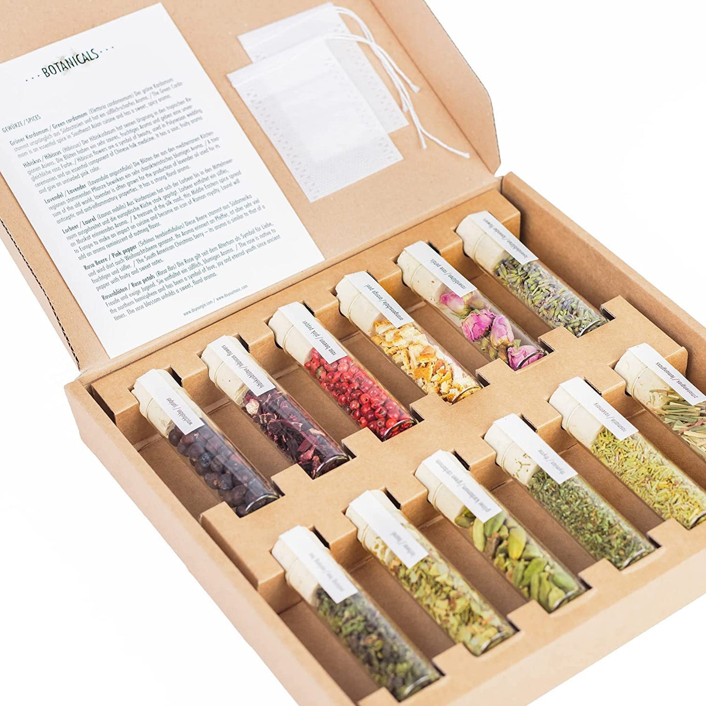 DO YOUR GIN Gin Spices Gift Set | 12 Natural Spices for DIY Infusions | Silver | 12 Piece Set