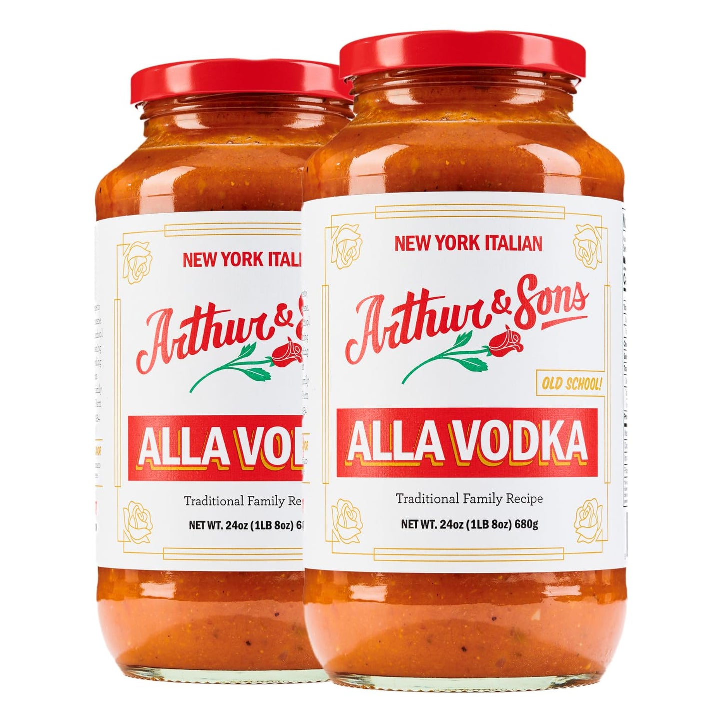 Arthur & Sons Vodka Sauce - Authentic Italian Recipe, All-Natural Ingredients - 2 Pack (48oz)