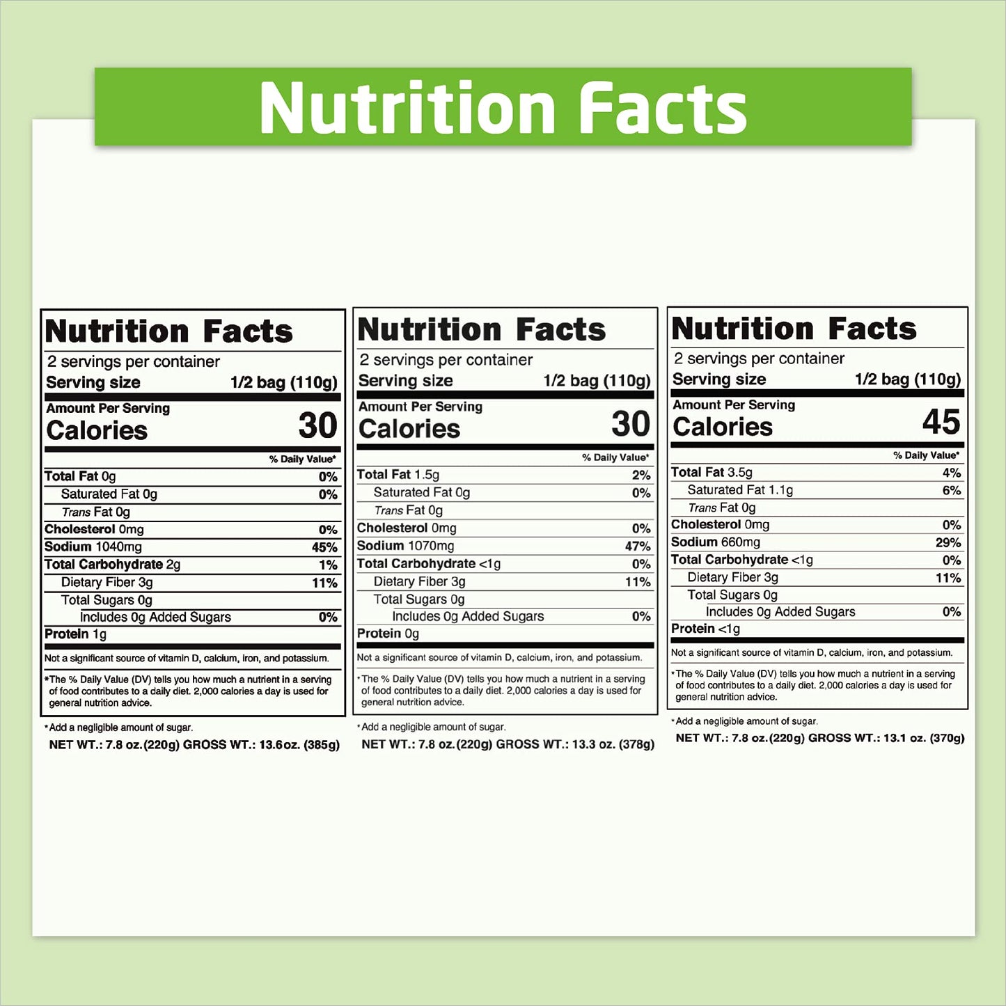 Caloless Konjac Shirataki Noodles Variety Pack - Low Calorie, Gluten Free, Keto, 6-Pack, 7.8 Ounce