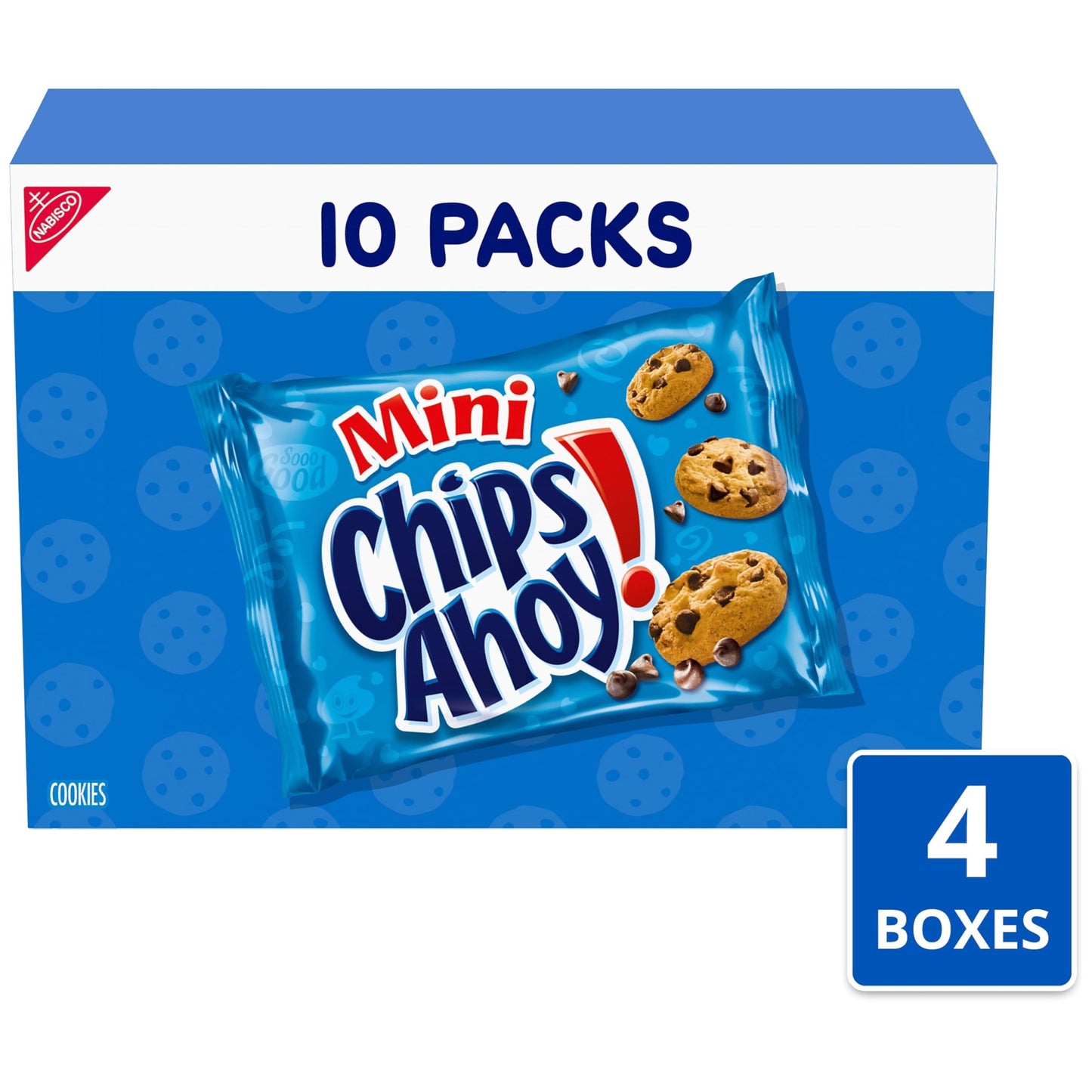 Chips Ahoy! Mini Original Chocolate Chip Cookies, 40 Snack Packs (4 Boxes)