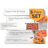 HMR Entrees Meals 5-Pack Variety | Low Calorie Premade Microwave Meals for Weight Loss | Ready to Eat Dinner | Includes Mac & Ch