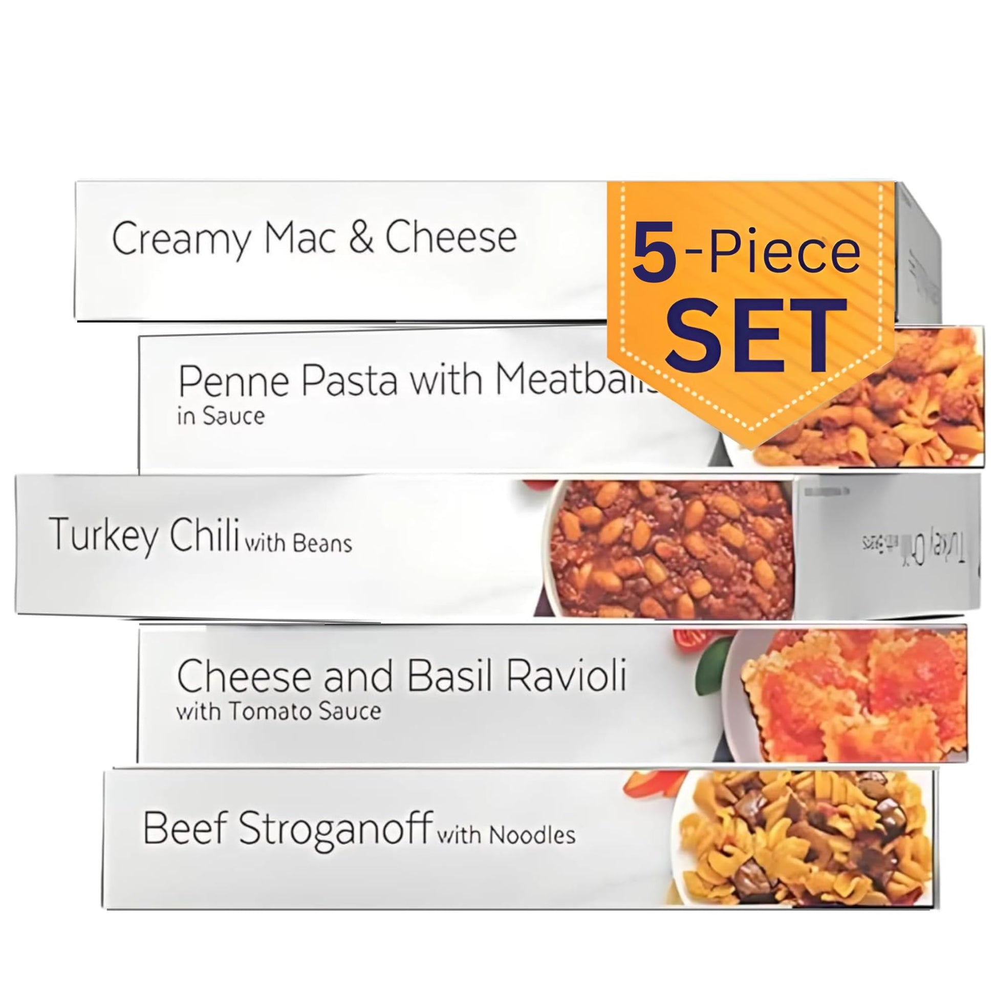 HMR Entrees Meals 5-Pack Variety | Low Calorie Premade Microwave Meals for Weight Loss | Ready to Eat Dinner | Includes Mac & Ch