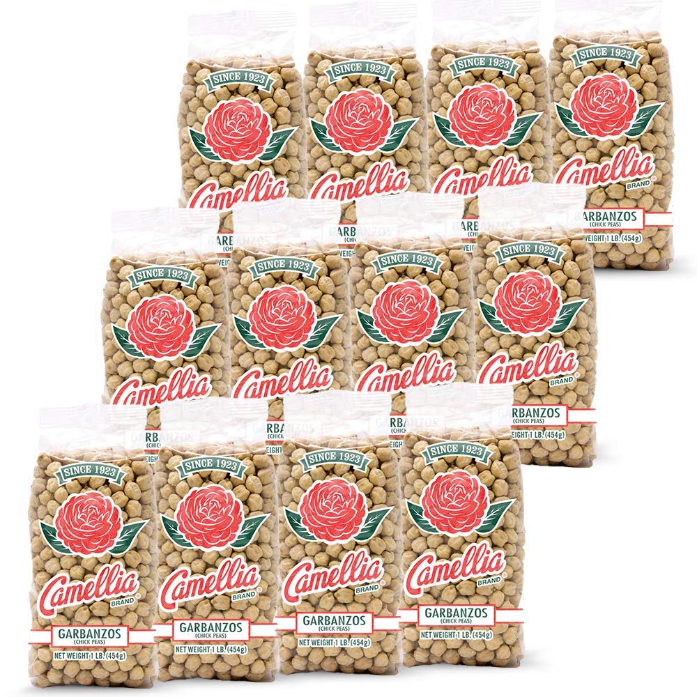 Camellia Brand Dried Garbanzo Beans (Chickpeas), 16 Ounce, Pack of 12