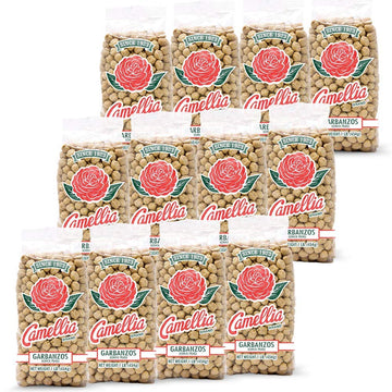 Camellia Brand Dried Garbanzo Beans (Chickpeas), 16 Ounce, Pack of 12