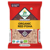24 Mantra Organic Red Poha/Flattened Red Rice/Erra Atukula - 500gms | Organic | Chemical Free & | Pesticides Free | Easily Diges