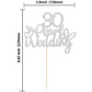 Gyufise 1Pcs 30 Pearl Wedding Cake Topper Glitter 30 Pearl Years Cake Pick Decoration For Happy 30Th Anniversary Wedding Party C