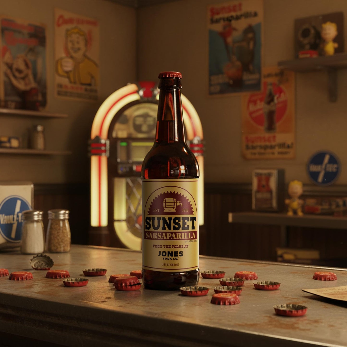 Fallout Sunset Sarsaparilla 12oz Jones Soda | 12 Pack