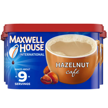 Maxwell House International Hazelnut Caf  -Style Instant Coffee Beverage Mix (4 Ct Pack, 9 Oz Canisters)