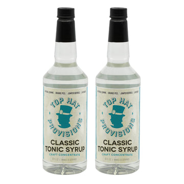 Top Hat Provisions Classic Tonic Syrup, 32oz Bottles, 2 Pack, Quinine Tonic Water Concentrate for Homemade Tonic Water