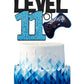Caiwowo Level 11 Game Birthday Cake Topper - Video Game Theme, Blue, Paper, Model 1