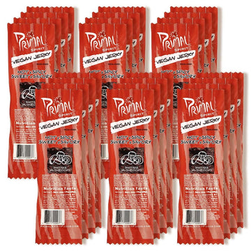 Primal Spirit Vegan Jerky SHIITAKE MUSHROOM    - Classic Flavor    - Hot & Spicy-Sweet & Savory, 10 g. Plant Based Protein, Cert