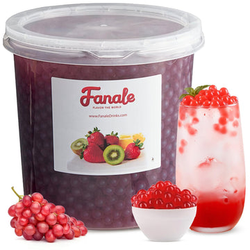 Fanale Grape Popping Boba Pearls, Vegan, Non-GMO, Gluten-Free, 7 lb (Pack of 4)