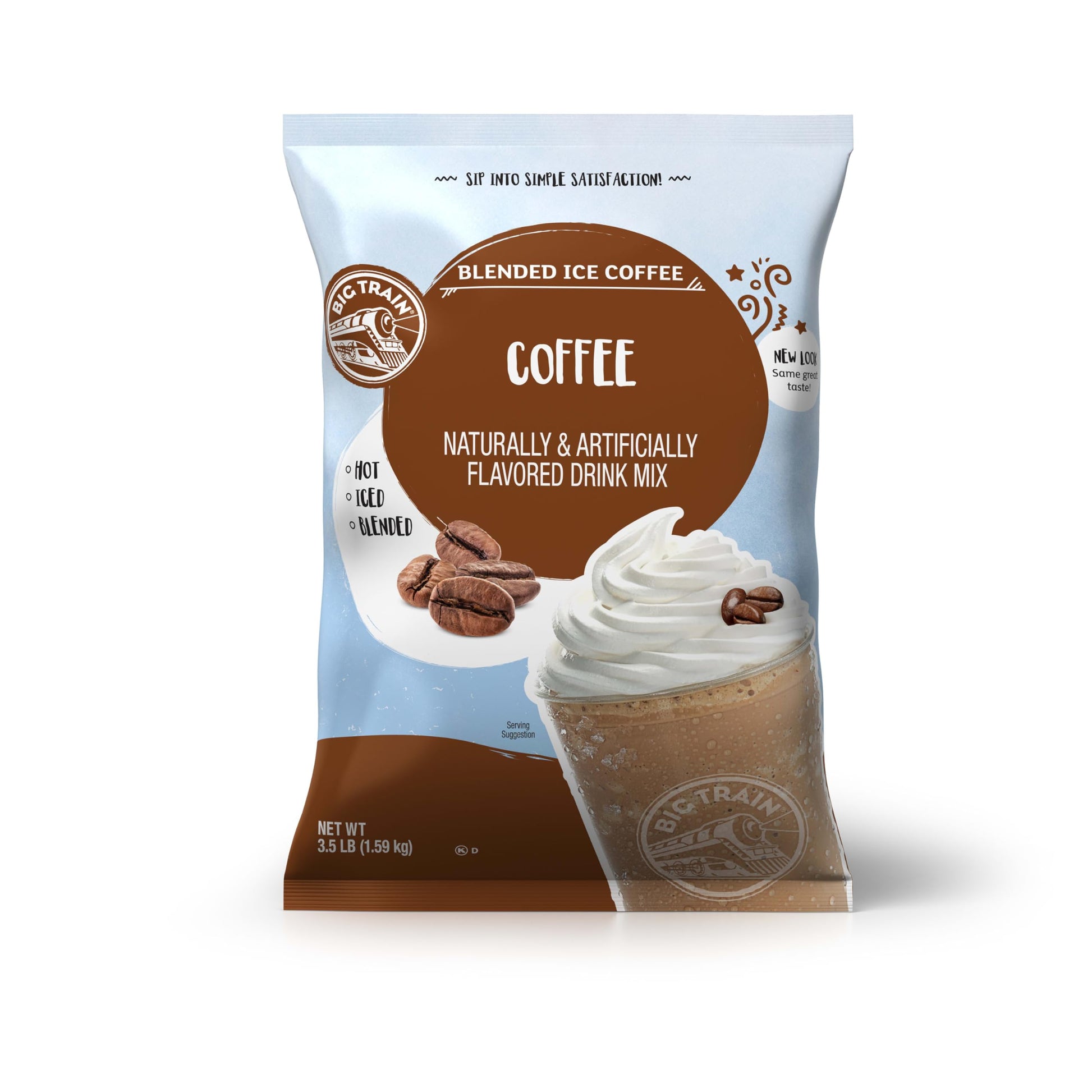 Big Train Blended Ice Coffee Beverage Mix, 56 Ounce, Coffee, Model 20501750