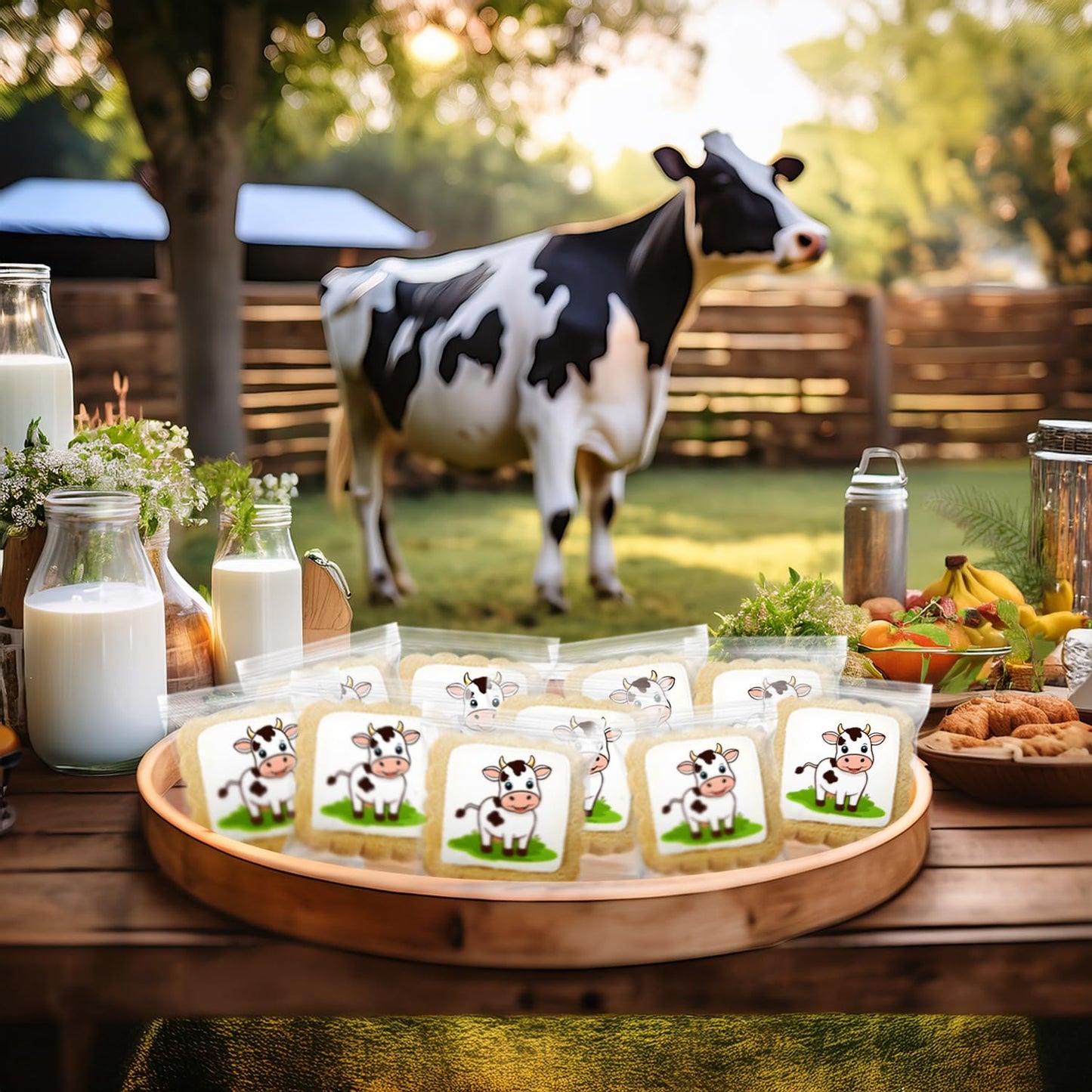 Cow Cookies 24 Pack | Birthday Party | Peanut & Nut Free Individually Wrapped