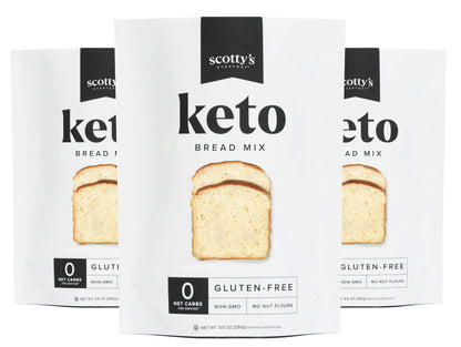 Keto Bread Zero Carb Mix - Keto and Gluten Free Bread Baking Mix - 0g Net Carbs Per Serving - Easy to Bake - No Nut Flours - Sug