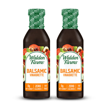 Walden Farms Balsamic Vinaigrette - Calorie-Free, Gluten-Free, Low Carb, Keto-Friendly, Vegan, Sugar-Free, Dressing with Classic