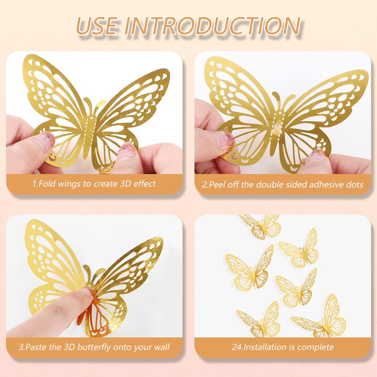 Crown Cake Topper, Princess Little Crown - 12Pcs Crown,36Pcs 3D Butterfly, 10Blessing Card 100Pcs Flower Pins, Children'S Birthd
