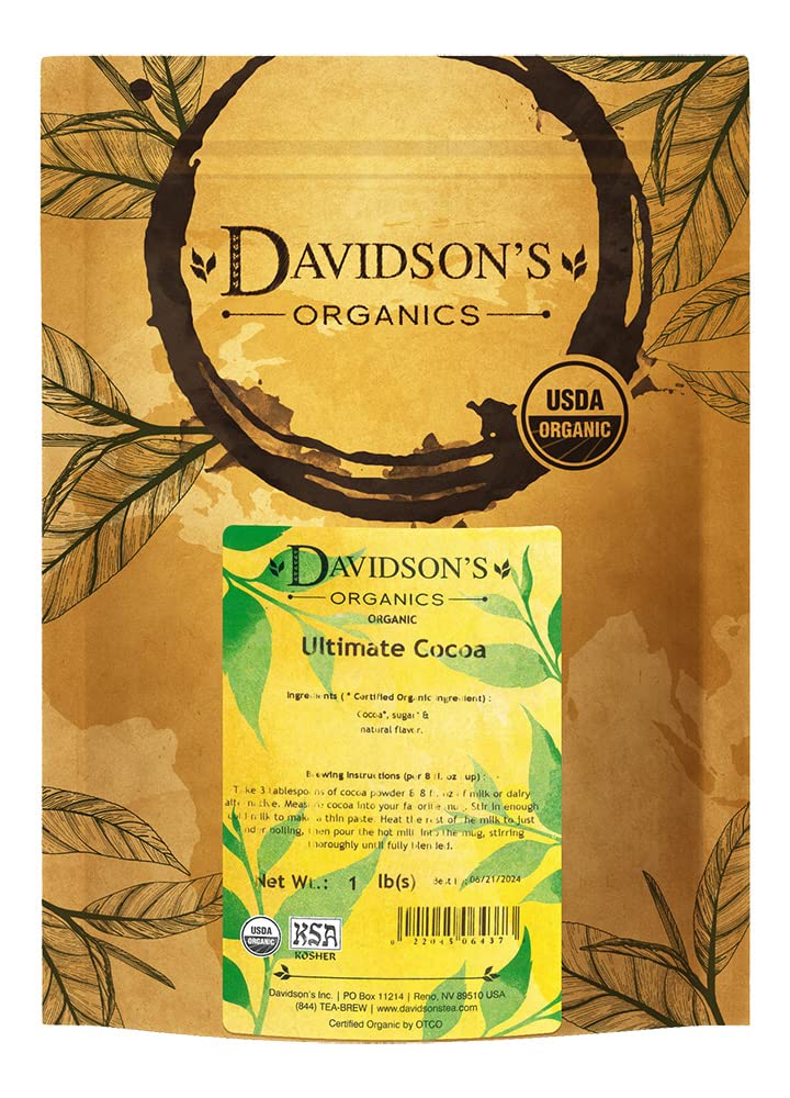 Davidsons Organics Ultimate Cocoa Loose Leaf Cacao, 16-Ounce Bag, 1 Pound