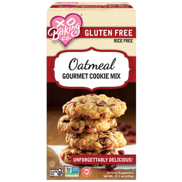 XO Baking Co. Gluten Free Oatmeal Gourmet Cookie Mix; Non-GMO; Kosher; Rice Free; Dairy Free; Soy Free; Peanut Free; No Preserva