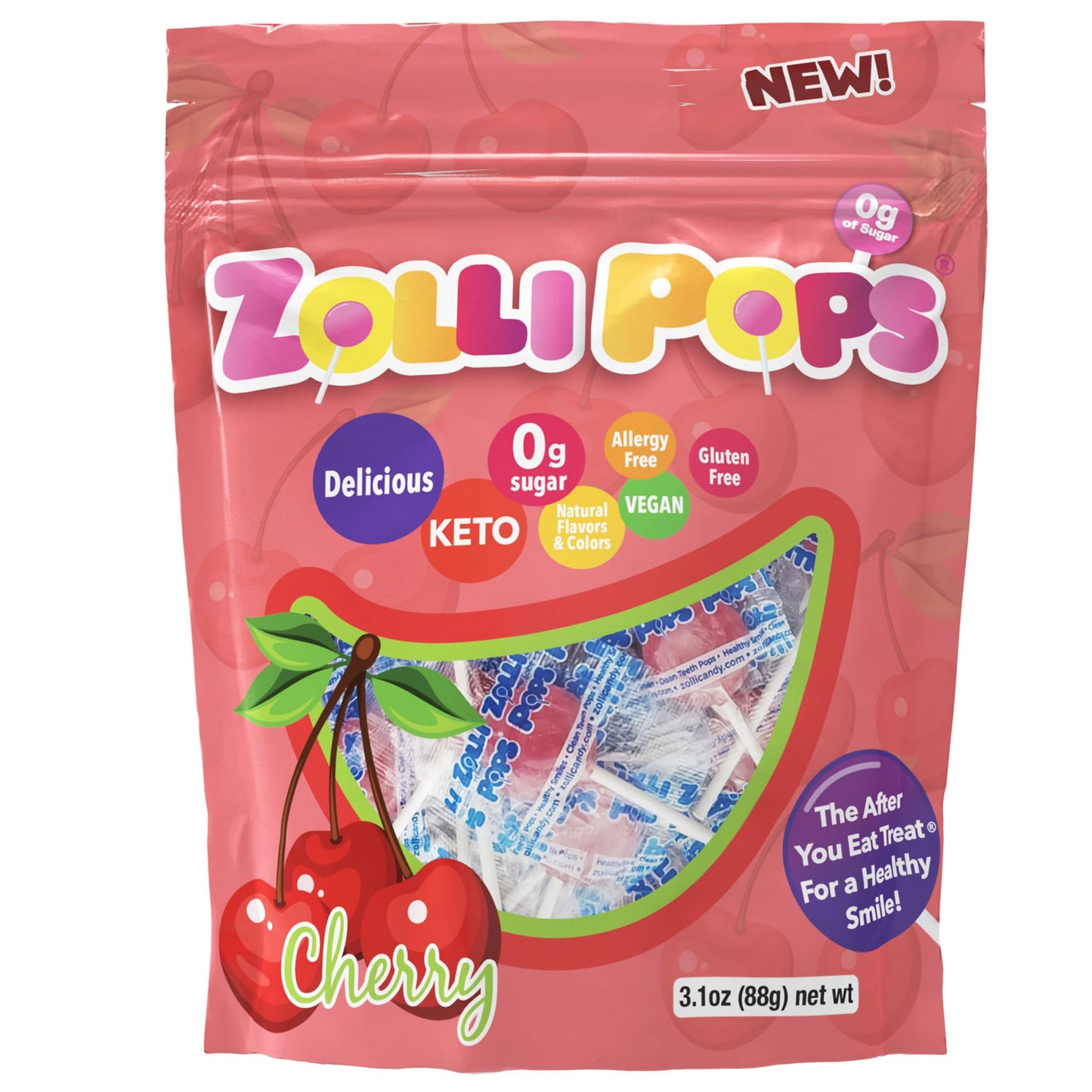 Zollipops Clean Teeth Lollipops | Anti-Cavity, Sugar-Free Candy With Xylitol For A Healthy Smile - Great For Kids, Diabetics, An