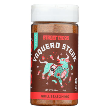 Riega Street Taco Grill Seasoning, Vaquero Steak, 6.05 Oz (Pack Of 1)