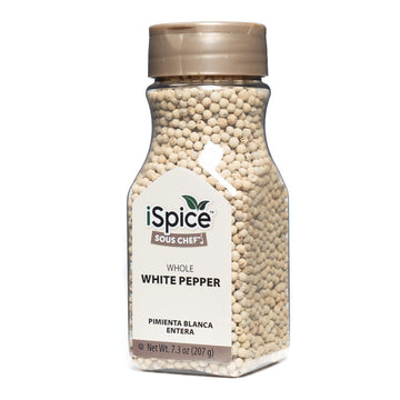 iSpice Whole White Peppers Spices and Seasonings for Cooking, 7.3Ounce White Peppercorns Seasoning, Fine And Gluten Free Whole p