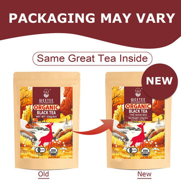 Wt Weetee Organic Black Tea Loose Leaf, 110+ Cups, Made Of Flowery Orange Pekoe Black Tea Leaves, No Bitter & Rich Flavor, Premi