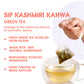 Teabox Kashmiri Kahwa Green Tea | 25 Tea Bags | Whole Green Tea Leaves With Saffron, Cardamom, Cinnamon, Clove And Almond | Gluten-Free Tea, Medium-Caffeine