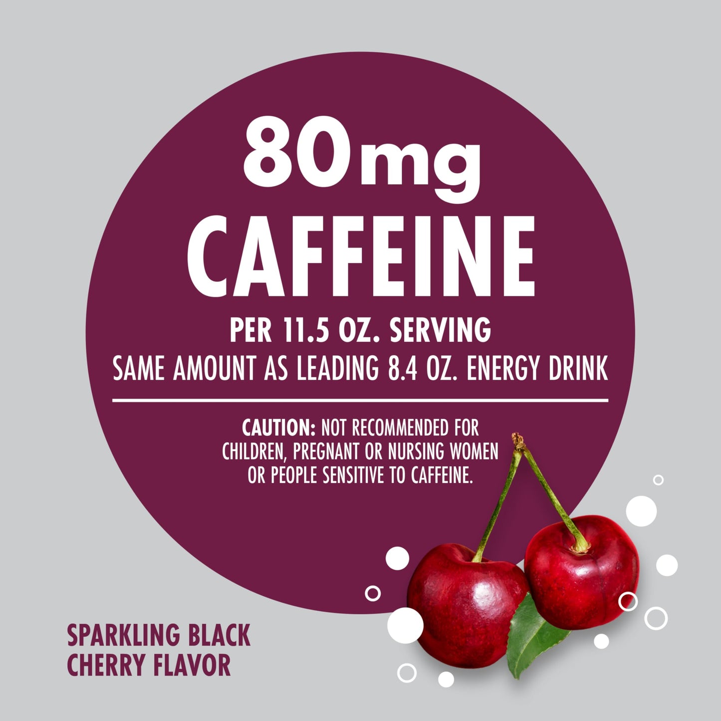 V8 +ENERGY Black Cherry Energy Drink, 11.5 FL OZ Can, Pack of 24, Made with Real Juices