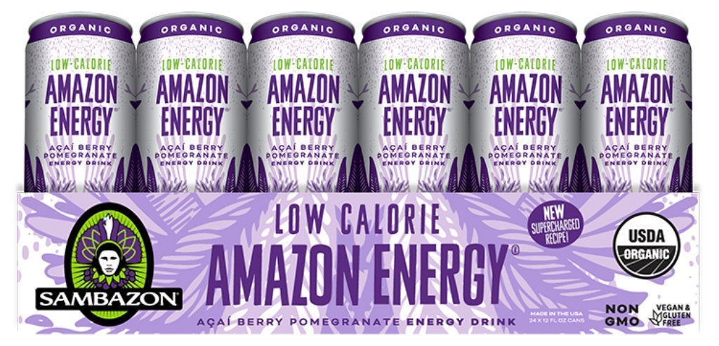 Sambazon Organic Low Calorie Online Marketplace Energy Drink  Acai Berry And Pomegranate  12 Ounce (Pack Of 24)