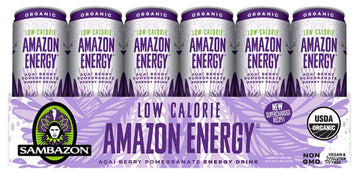 Sambazon Organic Low Calorie Online Marketplace Energy Drink  Acai Berry And Pomegranate  12 Ounce (Pack Of 24)