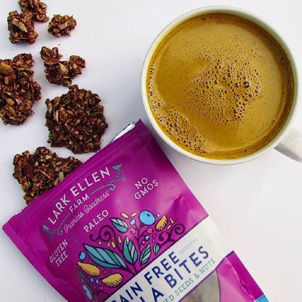 Lark Ellen Farm Grain Free Paleo Granola Bites Certified Organic Vegan Snacks and Cereal made from Sprouted and Activated Nuts a