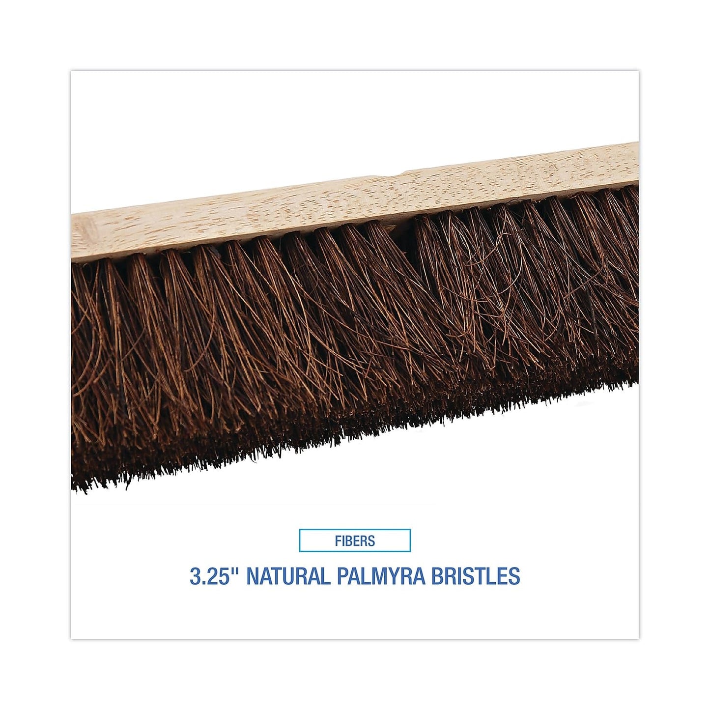 Floor Brush Head, 3 1/4'' Natural Palmyra Fiber, 24''