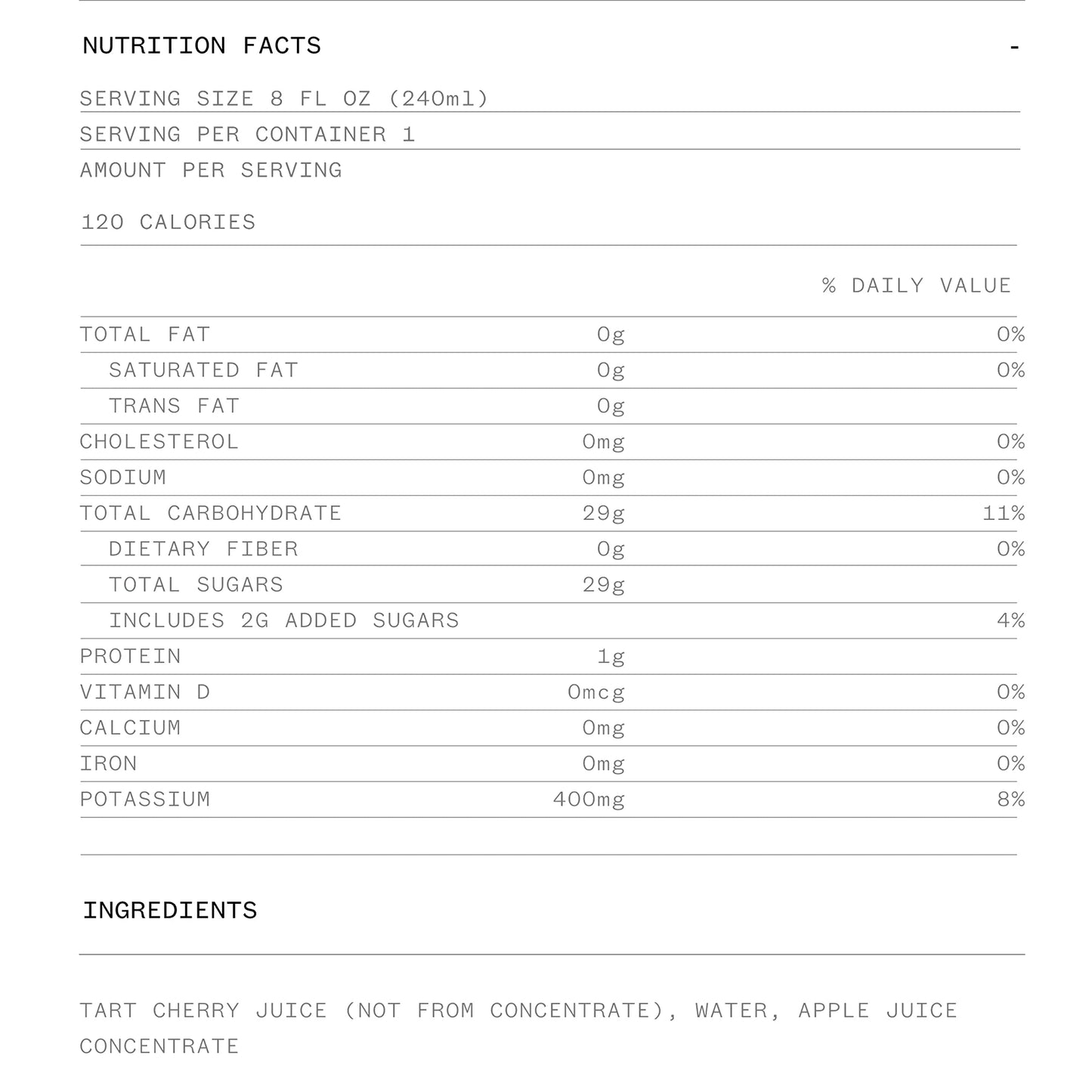 Cheribundi Original Tart Cherry Juice - Pro Athlete Workout Recovery - Fight Inflammation And Support Muscle Recovery - Tart Cherry Juice Lightly Sweetened With Apple Juice - Post Workout Recovery Drinks For Runners, Cyclists And Athletes - 8 Oz, 24 Pack