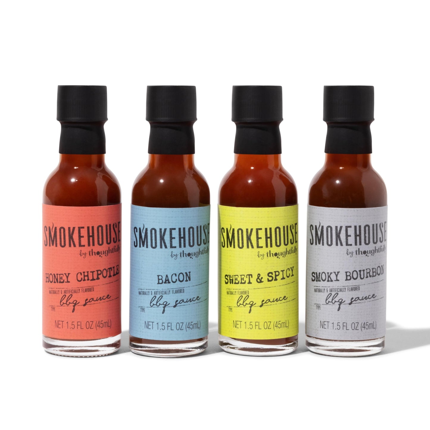 Thoughtfully Gourmet BBQ Sauce Sampler Set, Vegan, 4 Flavors, 1.5 Fl Oz (Pack of 4)