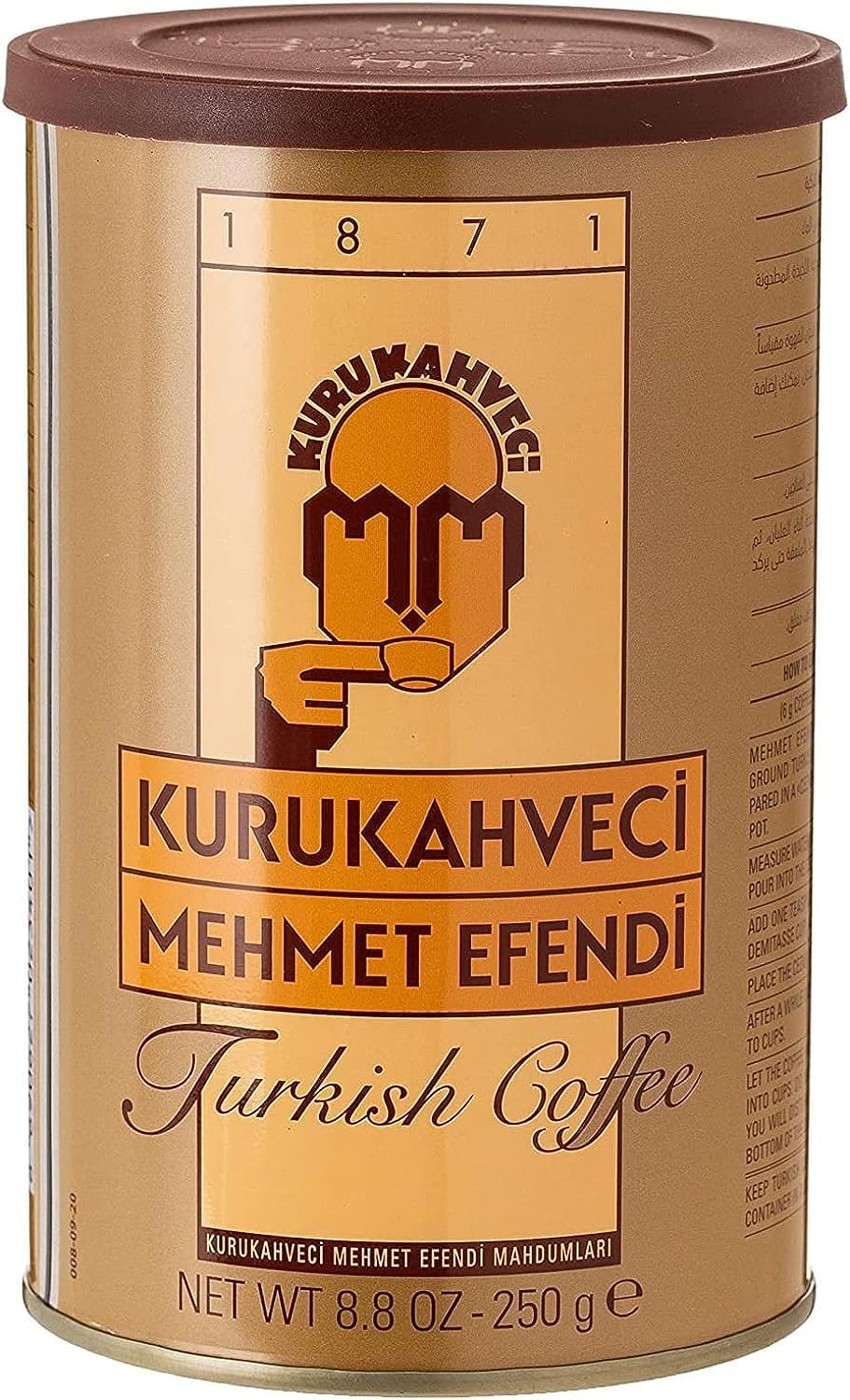 Mehmet Efendi Turkish Coffee, 500-Gram Can, 1.1 Pound (Pack of 1)