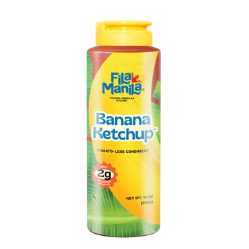 Fila Manila Banana Ketchup - Filipino Sauce & Condiment - 12 Oz Jar, Mild, Vegan, No Msg, No Sugar Added, Gluten Free, Dairy Fre