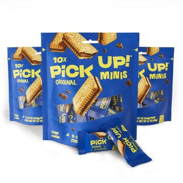 Bahlsen Pick Up! Minis Original (3 Bags, 3X10 Individual Cookies, 30 Cookies Total) - German Chocolate Sandwiched Between Two Crisp Biscuits - Kosher (0.37 Oz Single Servings Individually Wrapped)