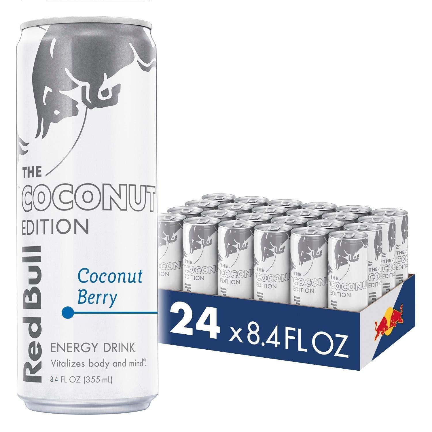 Red Bull Coconut Edition Energy Drink, Coconut Berry, 8.4 Fl Oz, 24 Cans, Model RB224254