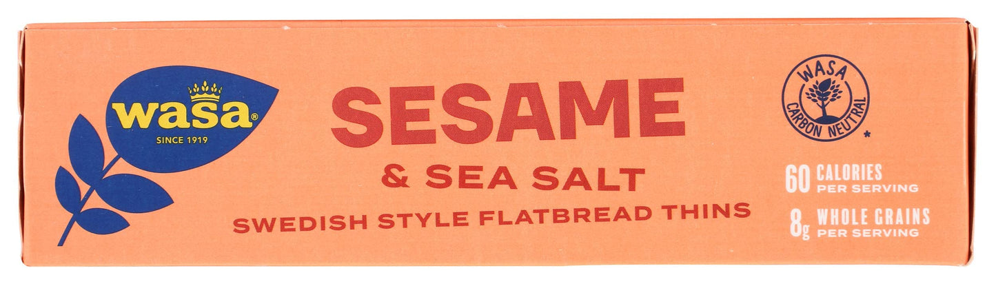 Wasa Flatbread Thins Crackers, Sesame and Sea Salt, 6.7 Ounce (Pack of 1)