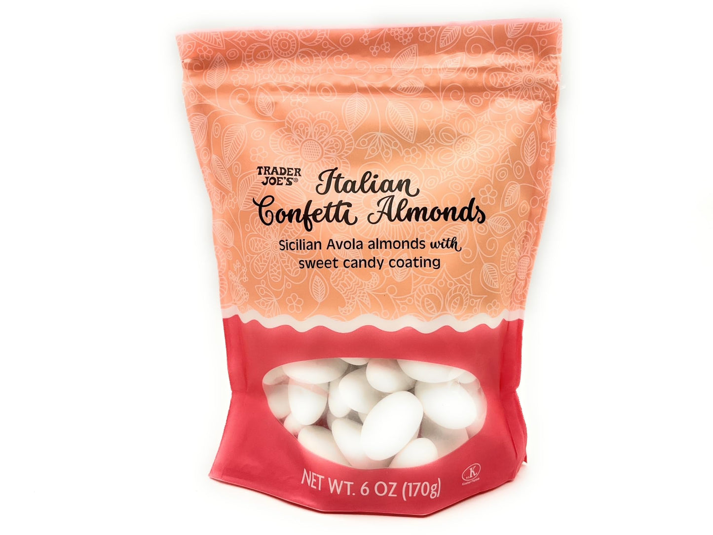 Italian Confetti Almonds With Sweet Candy Coating By Trader Joes 6Oz/170G - Pack Of 2
