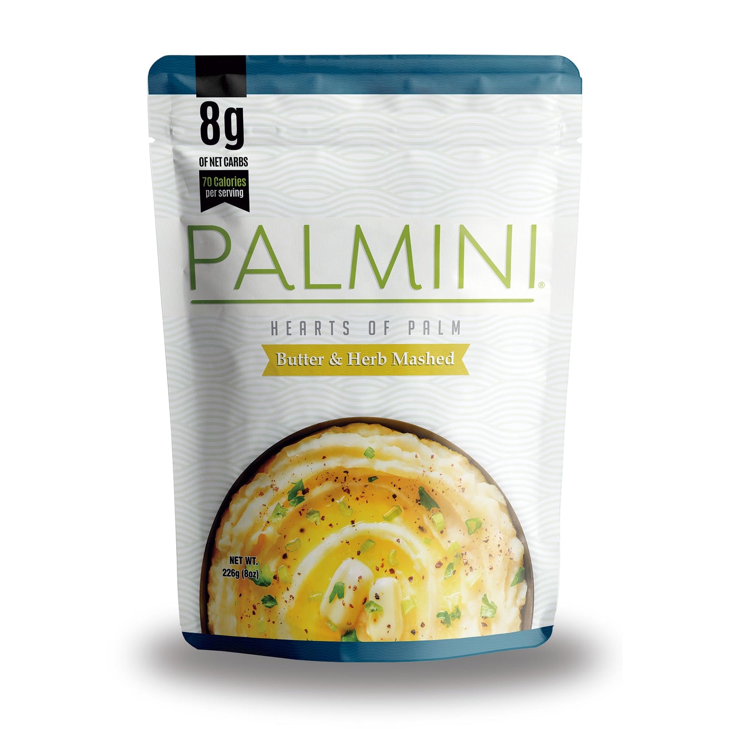 Palmini Butter & Herb Mashed Hearts of Palm | Low Carb, 70 Calories | 8 Ounce Pouch (Pack of 6) | Natural