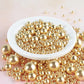 EPHVODI Gold Sprinkles for Cake Decorating - Edible Sugar Candy Pearls for Cupcakes, Halloween, Christmas, Wedding, Cookie Toppers