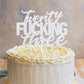 Twenty Three Silver Glitter Cake Toppers 23 Years Old 23Rd Birthday Anniversary Party Decorations Supplies