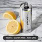 Naked Sparkling Energy Drink - Lemonade  Organic Caffeine  Organic Lemon Juice  Zero Sugar  No Sucralose  Naturally Sweetened  Natural Energy Drinks  Vegan  Gluten-Free  Non-GMO - 12oz Cans (Pack of 12)