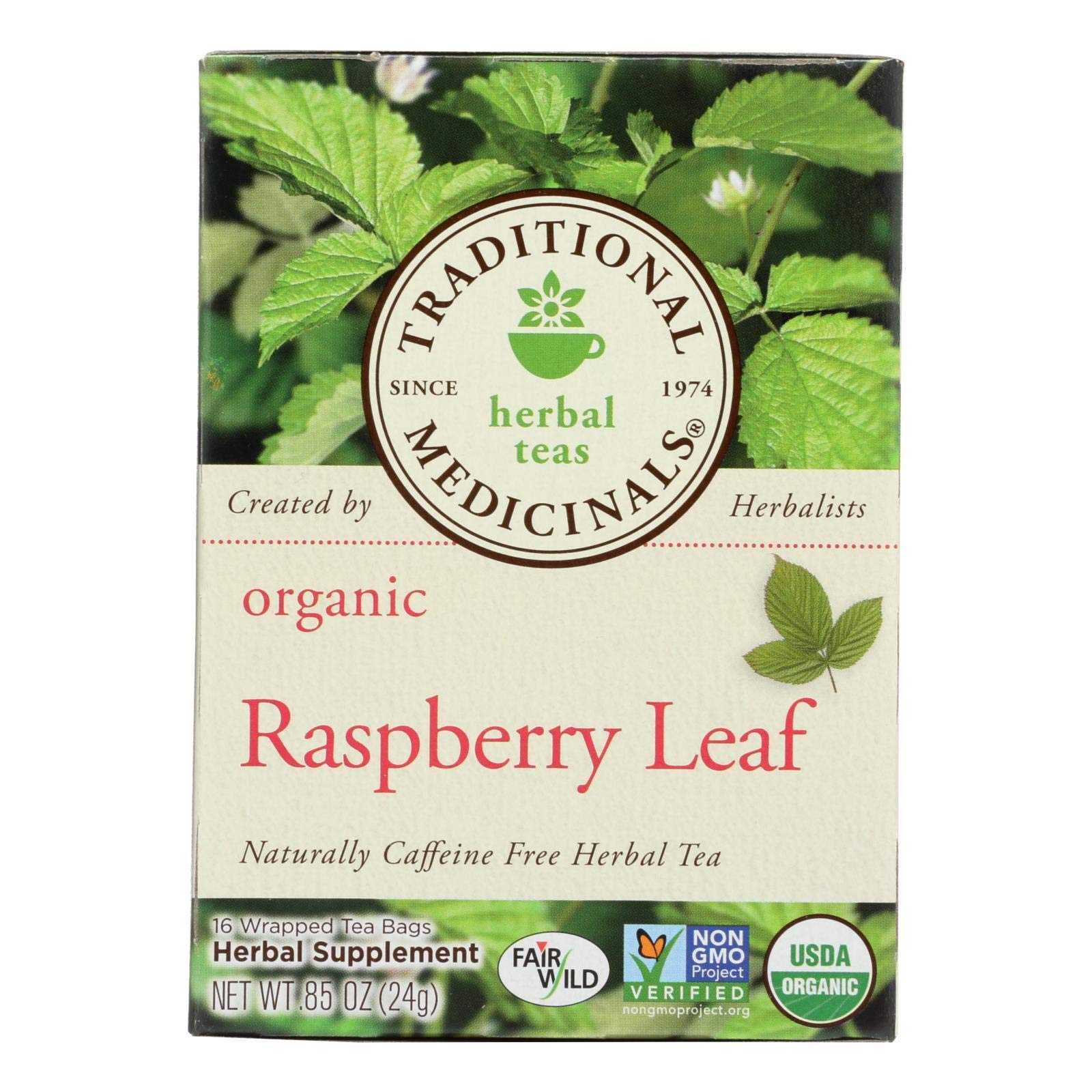 TRADITIONAL MEDICINALS Tea,OG1,Raspberry Leaf, 16 Bag