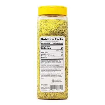 Badia Lemon Pepper, 1.5 Pound (Pack Of 6) – Zesty Citrus & Black Pepper Blend For Seafood, Chicken, Meat & Vegetables