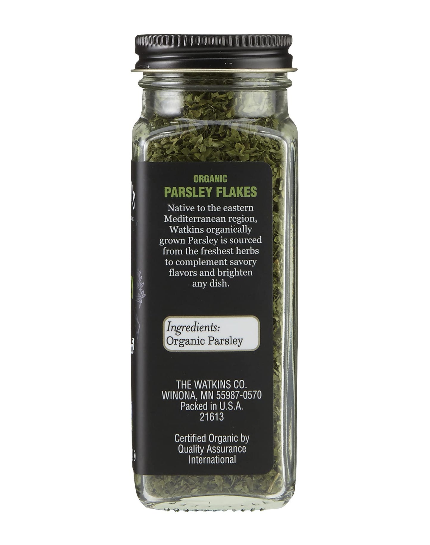 Watkins Gourmet Organic Parsley Flakes, Non-GMO, Kosher, 0.59 Oz Jar, 1-Pack