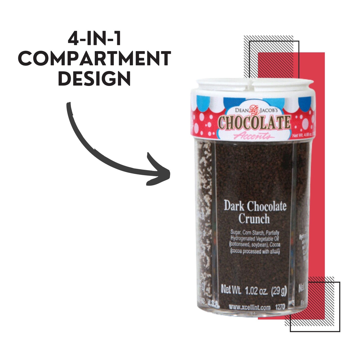Dean Jacob'S 4In1 Chocolate Accents ~ 4.68 Oz.